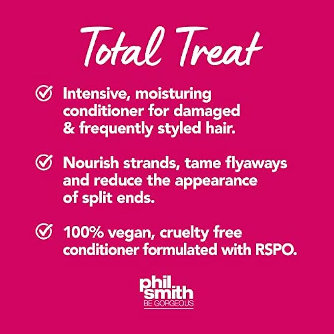 Phil smith BE GORGEOUS | TOTAL TREAT INDULGENT NOURISHING CONDITIONER | FOR DAMAGED HAIR | MOROCCAN ARGAN OIL | HELPS RESTORE DAMAGED, DRY AND COLOURED HAIR | VEGAN FRIENDLY | 300 ML | PACK OF 4 - Image 2